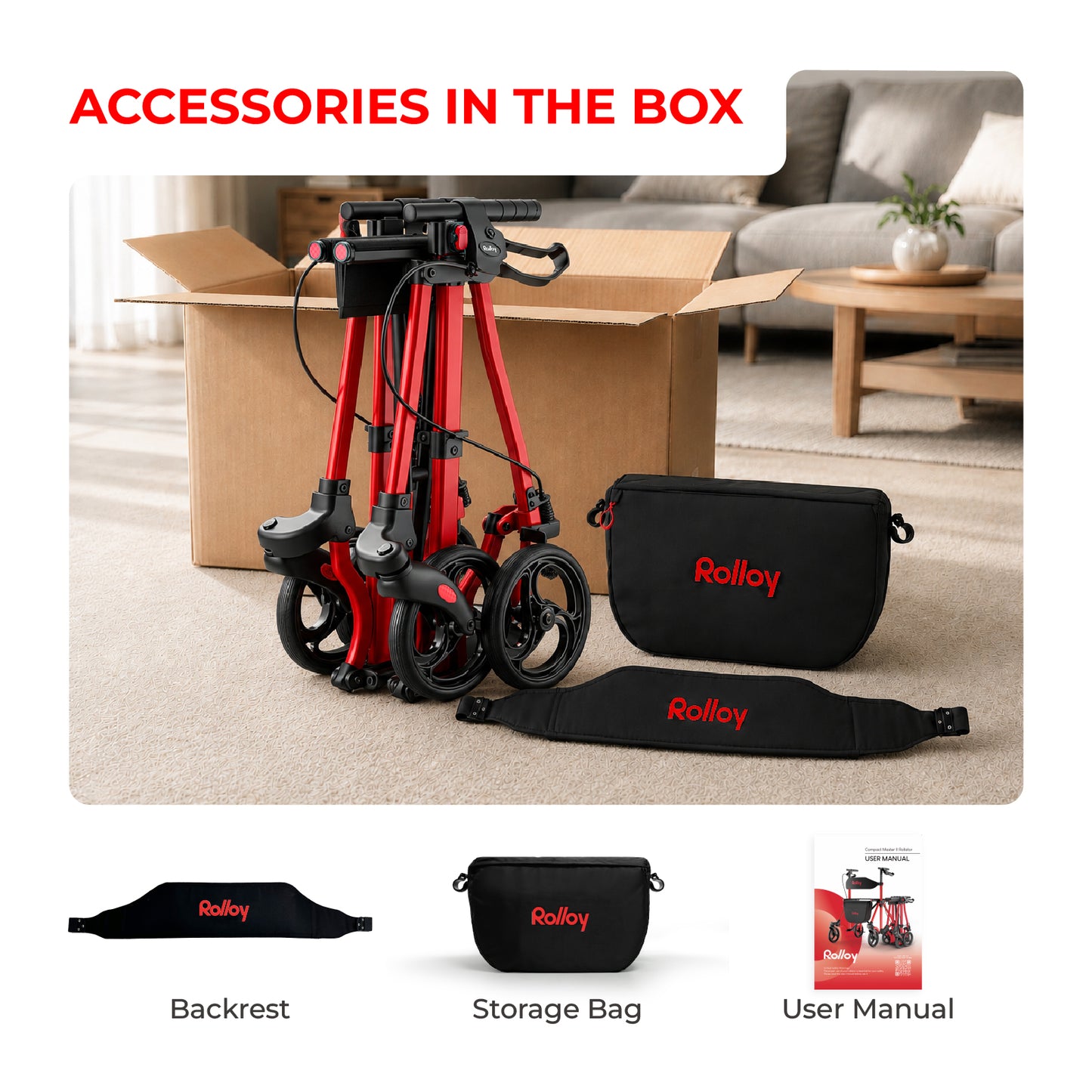 Compact Master II Rollator Walker with Seat, 2026 New Model