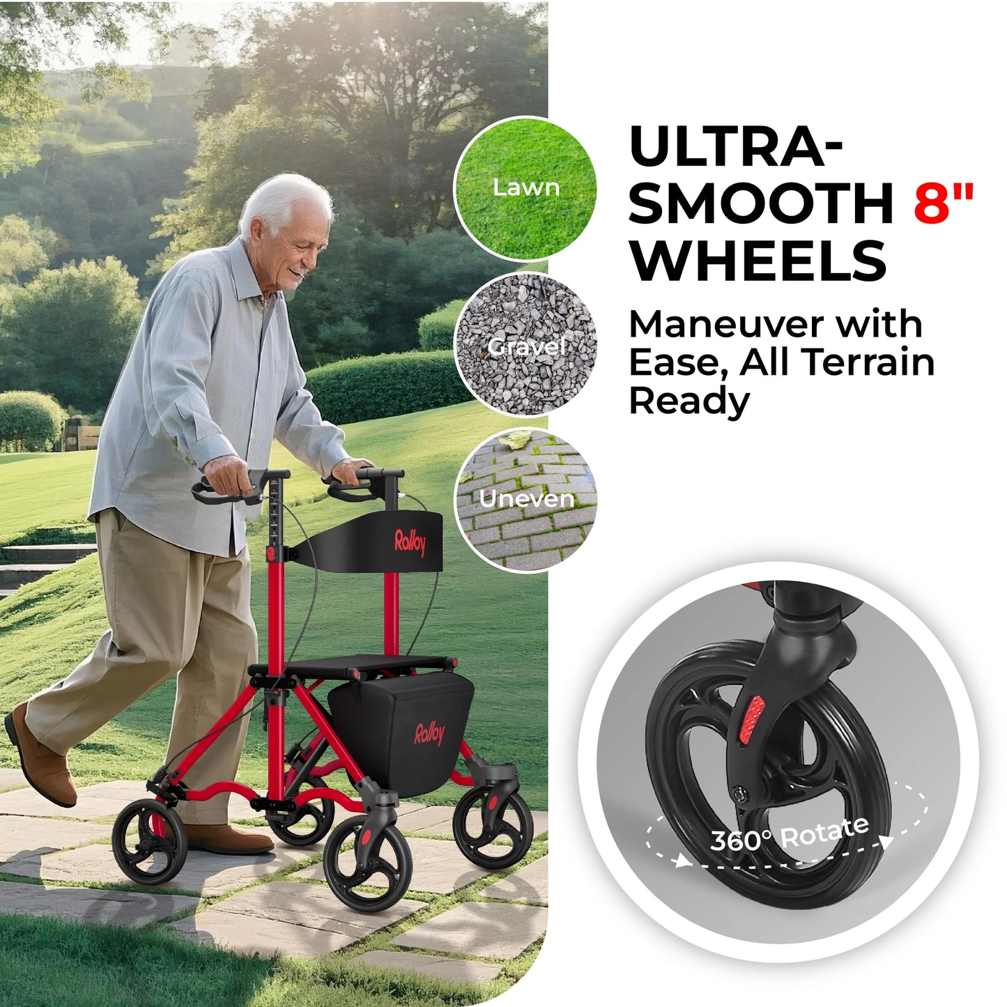 Compact Master II Rollator Walker with Seat, 2026 New Model