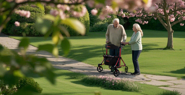 Two Seniors Using the Rolloy Compact Master in Park