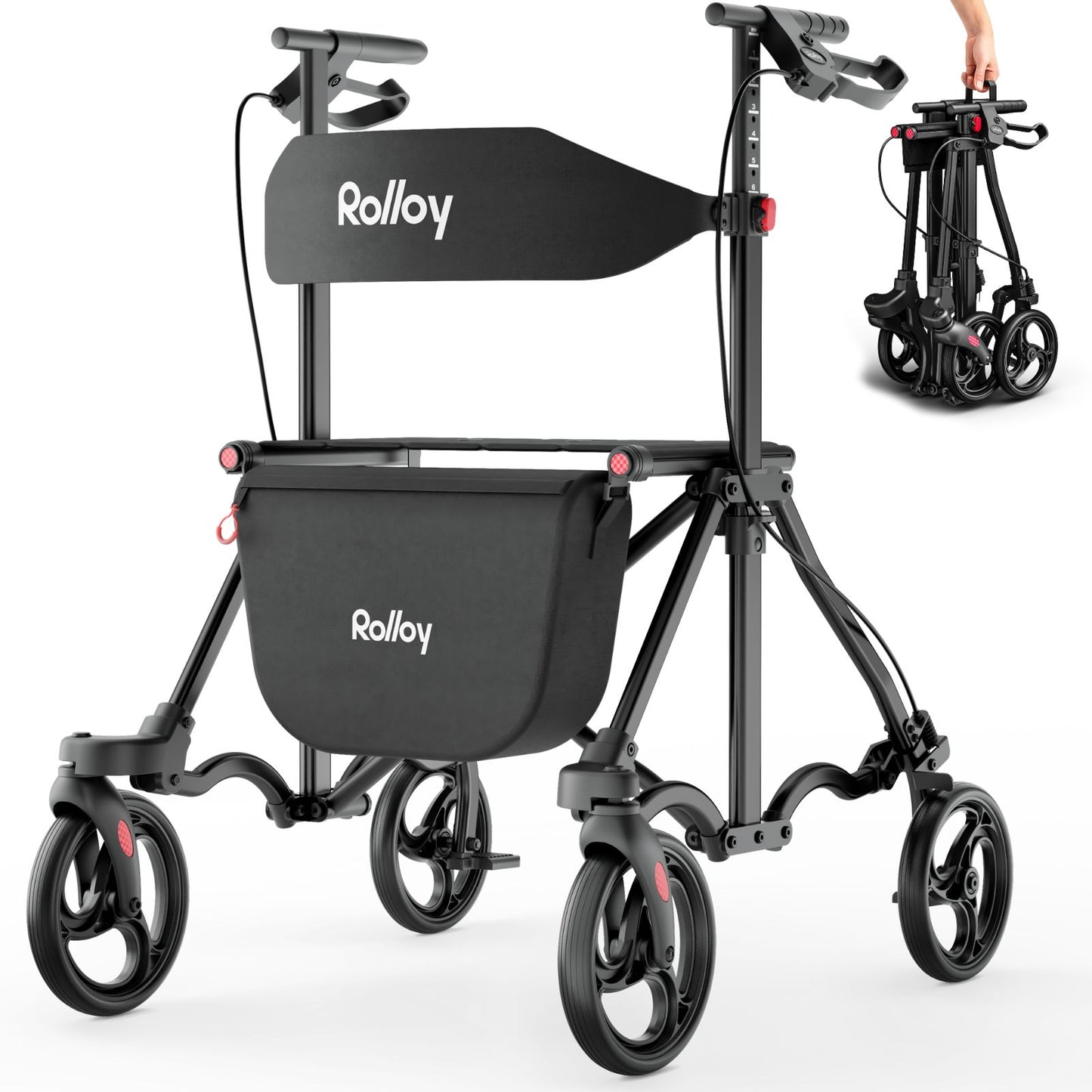 Compact Master II Rollator Walker with Seat, 2026 New Model