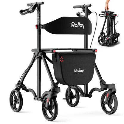 Compact Master II Rollator Walker with Seat, 2026 New Model