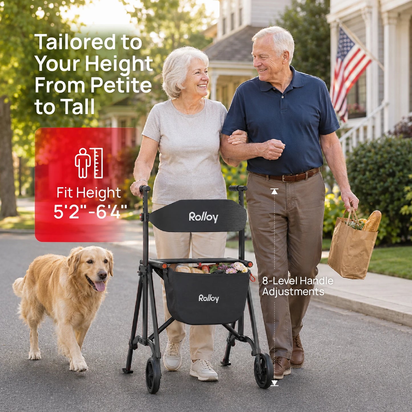 Compact Master 2-Wheel Walker with Seat - Lightweight, with 2 Glide Skis