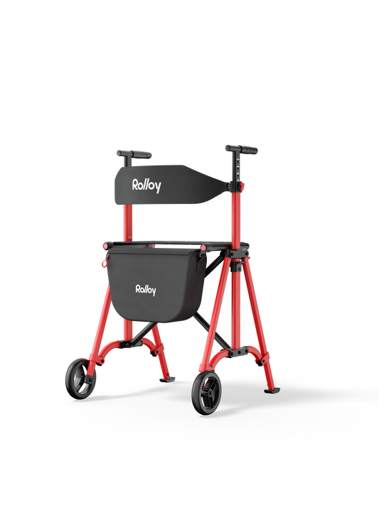 Compact Master 2-Wheel Walker with Seat - Lightweight, with 2 Glide Skis