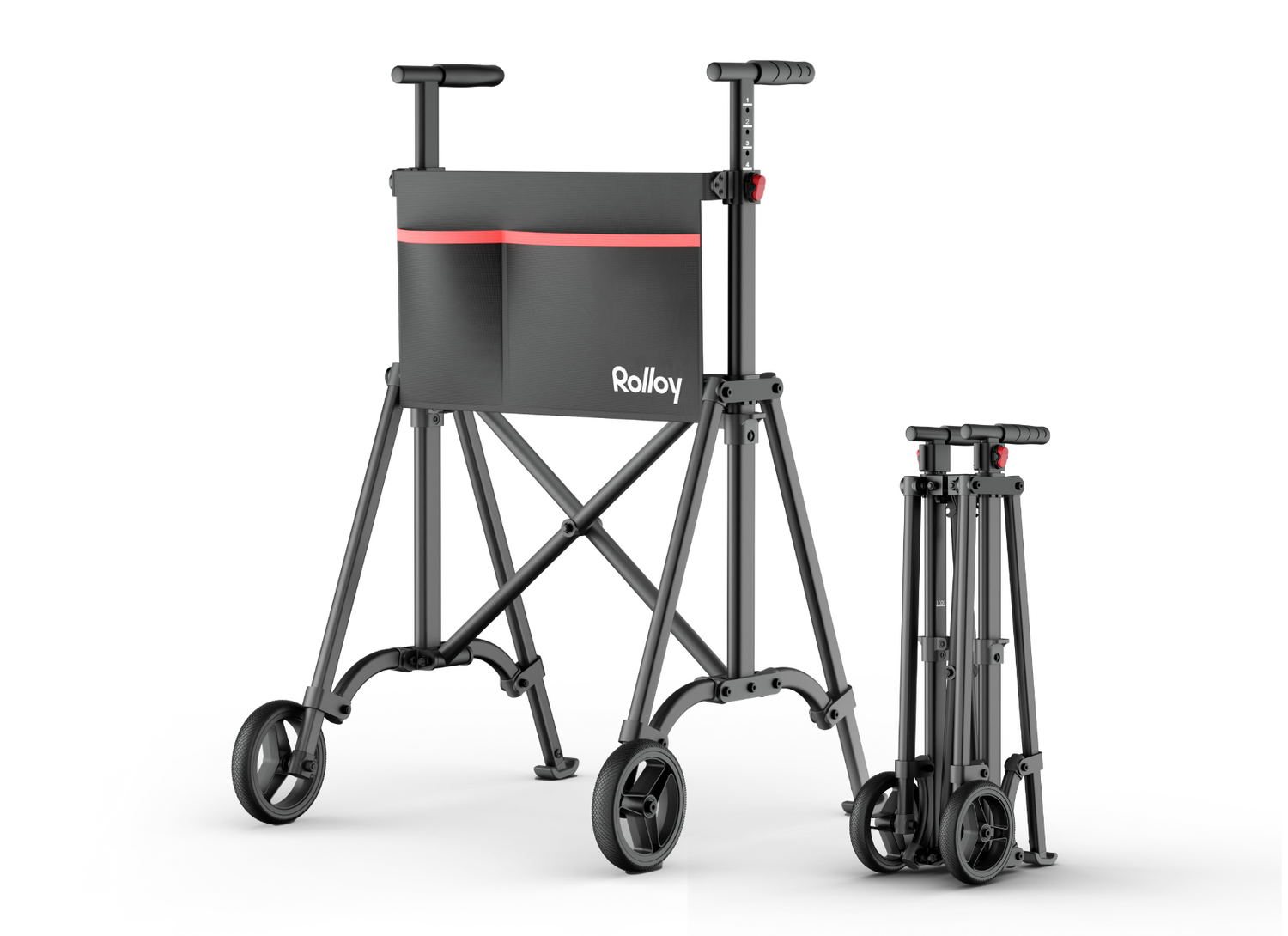 The black color 2 wheel walker