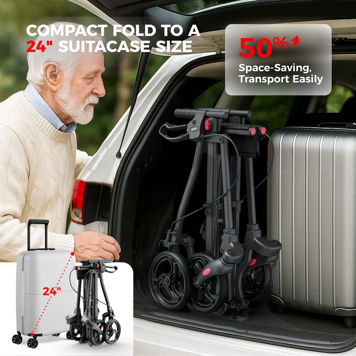 [Open-Box Sale]Compact Master Rollator Walker