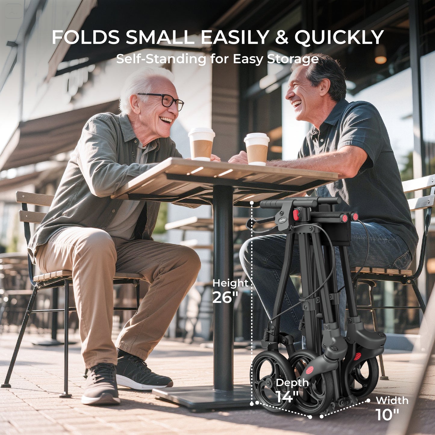 Compact Master II Rollator Walker with Seat, 2026 New Model