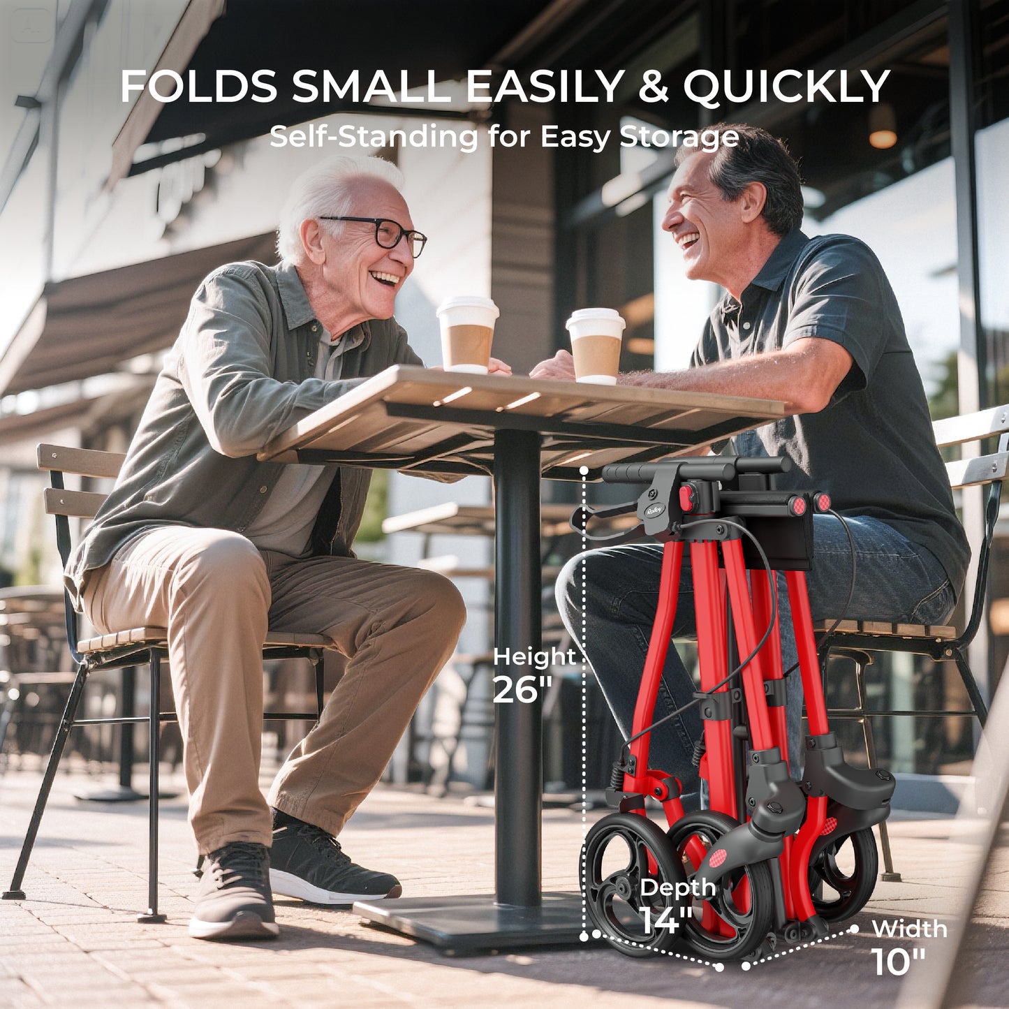 Compact Master II Rollator Walker with Seat, 2026 New Model