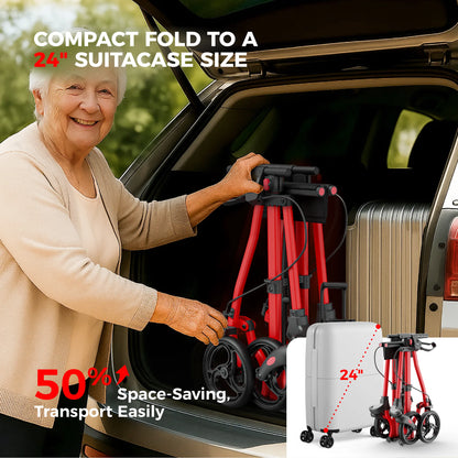 Compact Master II Rollator Walker with Seat, 2026 New Model