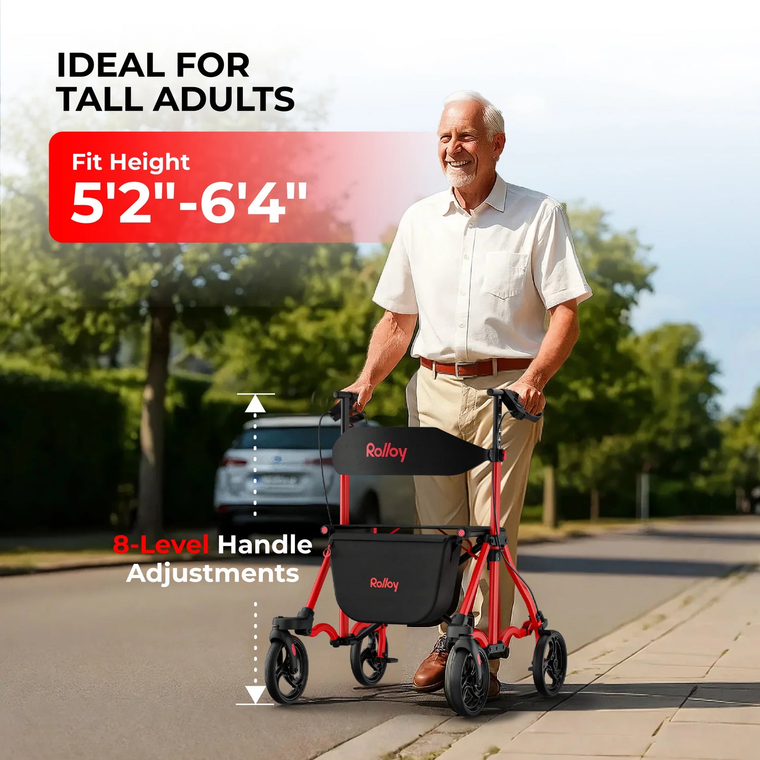 Compact Master II Rollator Walker with Seat, 2026 New Model