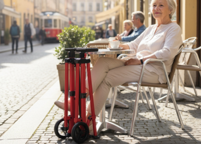 Standard Walker with Front Wheels | Rolloy Lightweight Senior Walker
