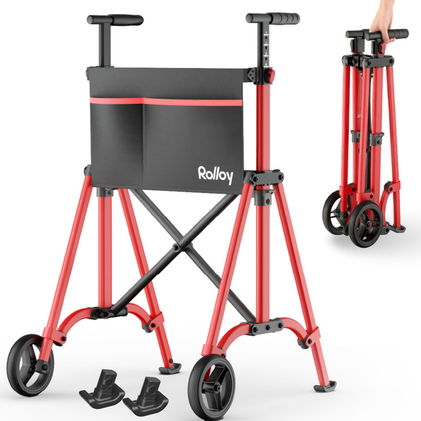 Compact Master 2-Wheel Standard Walker with 2 Glide Skis – Lightweight, Without a Seat