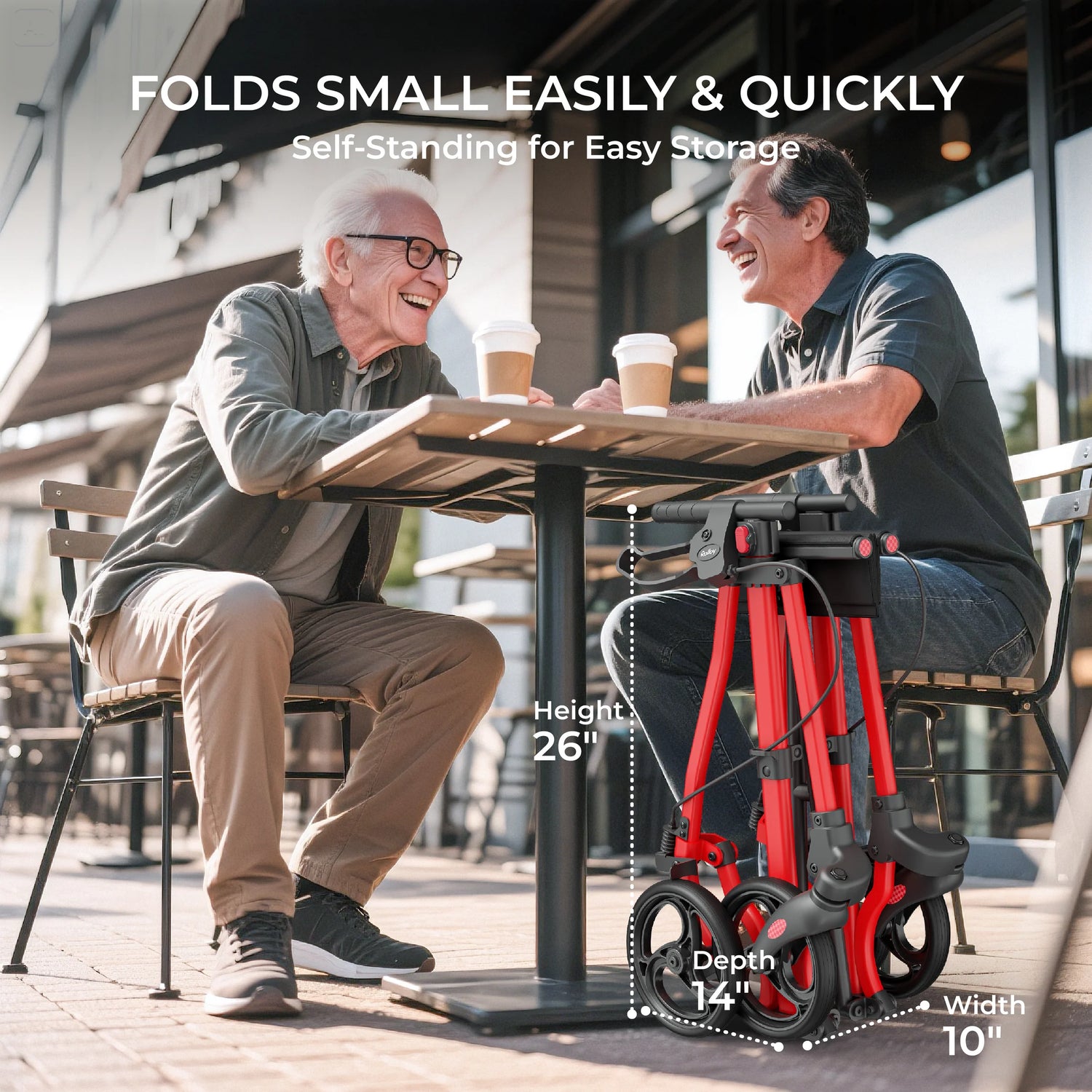 Compact Master II Rollator Walker with Seat, 2026 New Model