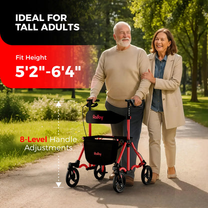 Compact Master II Rollator Walker with Seat, 2026 New Model