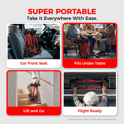 Compact Master II Rollator Walker with Seat, 2026 New Model